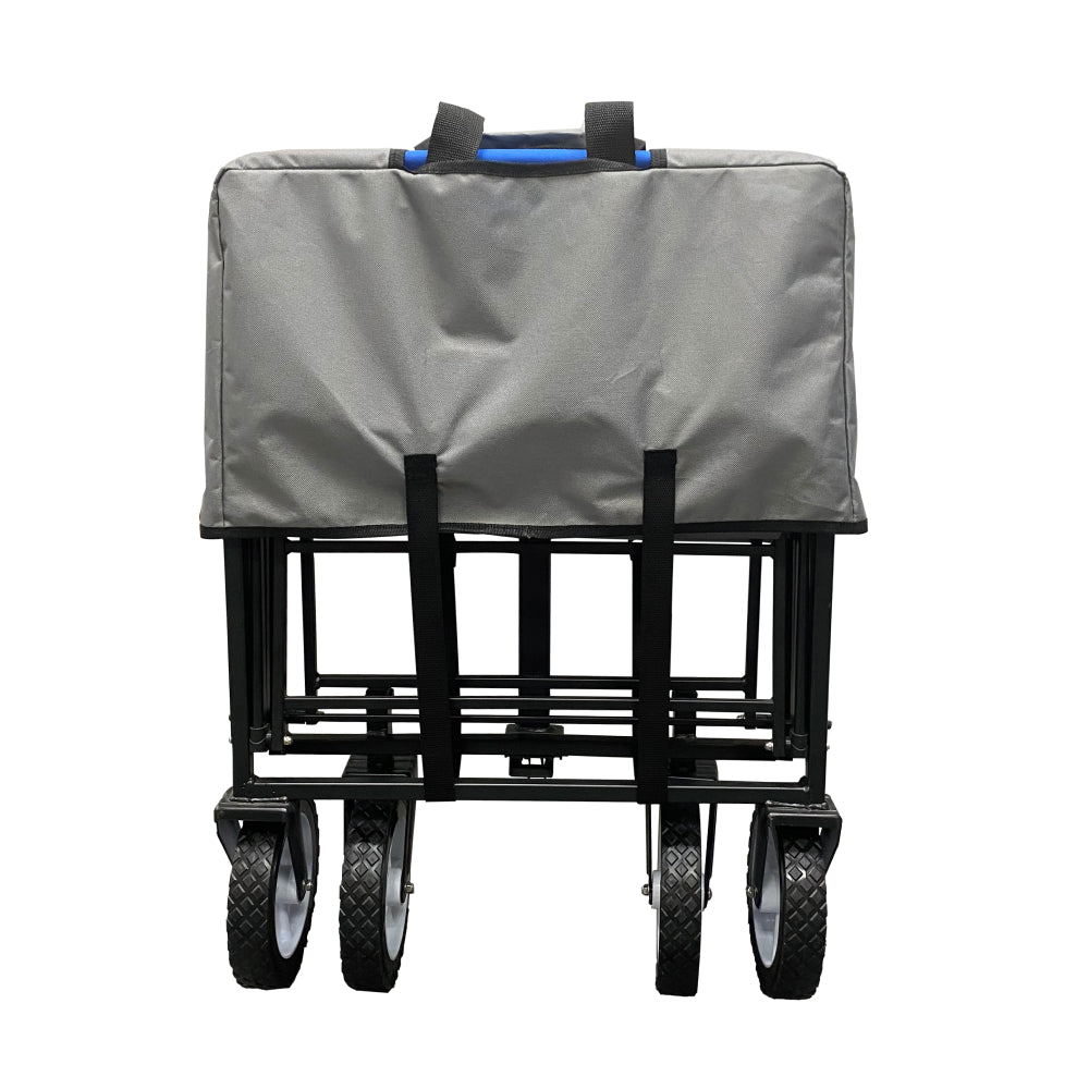 Carrito plegable para exteriores de The Outdoor Institute, color negro y gris