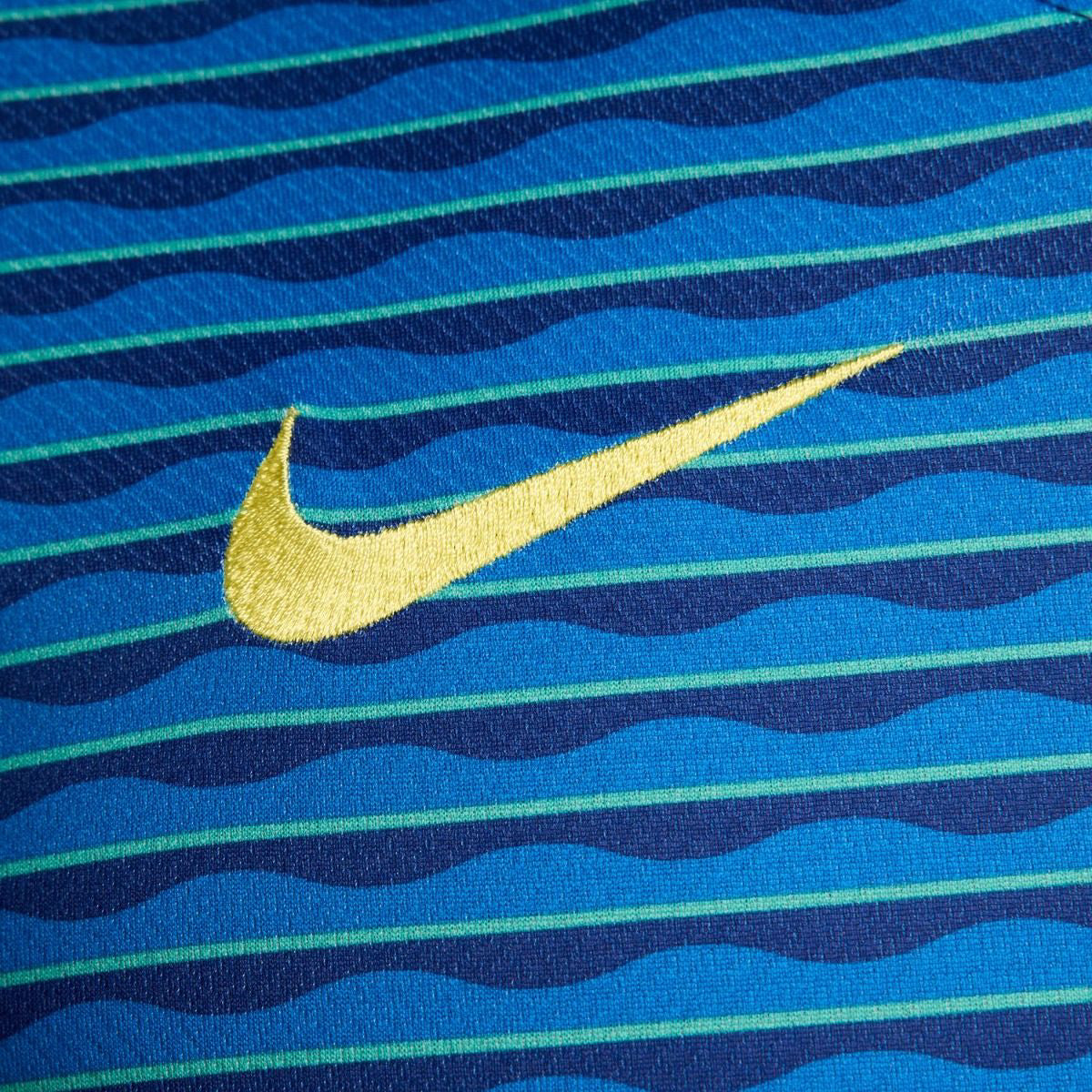 Réplica de camiseta de fútbol extragrande Nike Brasil 2024 Away Stadium para hombre - Azul