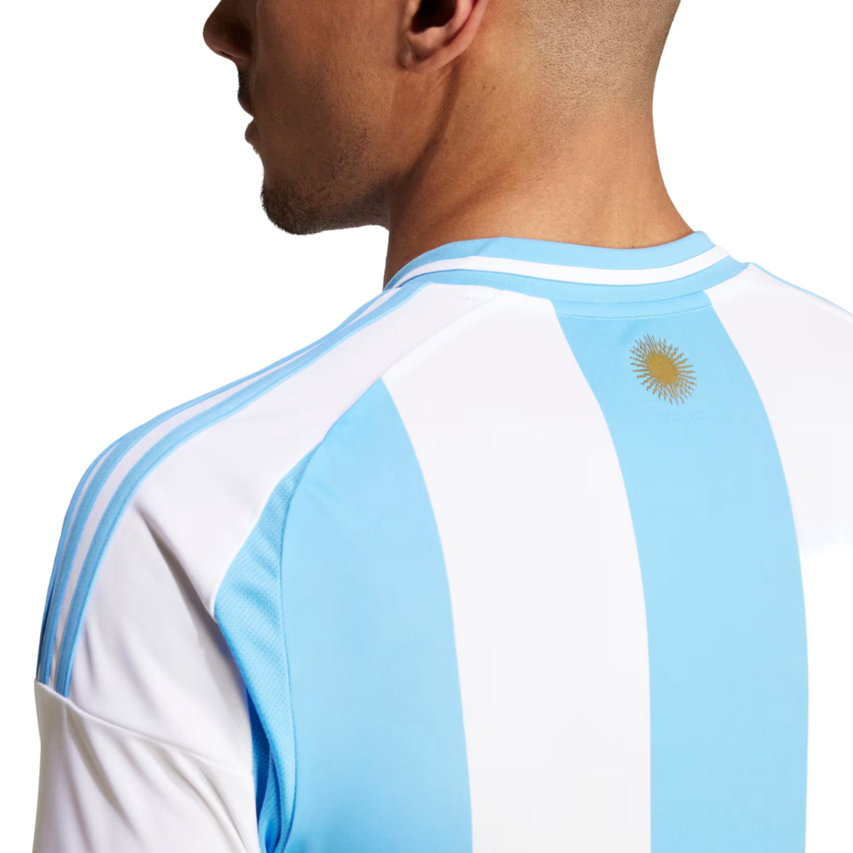 Adidas Argentina 2024 Home Stadium Medium Soccer Jersey - White/Blue Burst