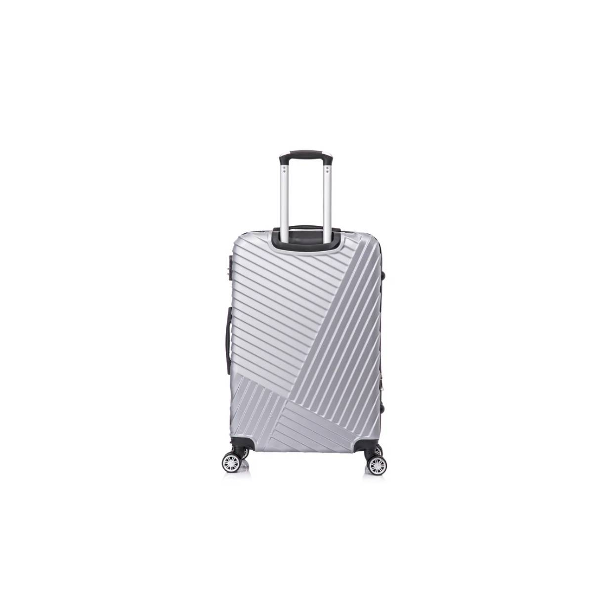 Toscano Prodigio 28" Hardside Spinner Wheel Luggage Suitcase - Titanium Silver