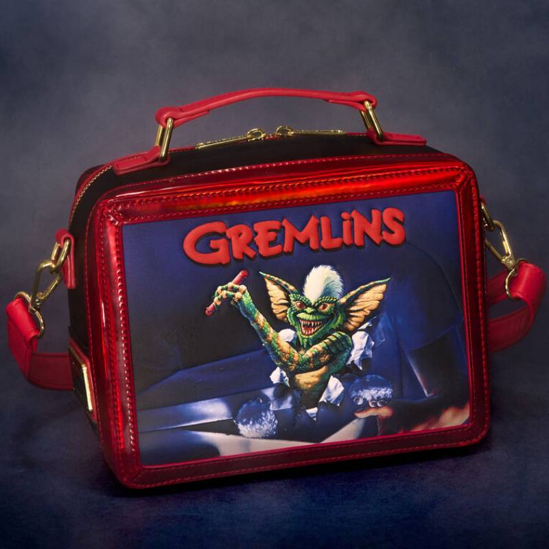 Warner Bros Gremlins 40th Anniversary Vintage Lunchbox Crossbody Bag - Red