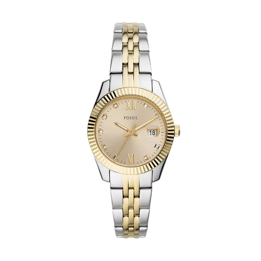 Fossil Scarlette Women's 32mm Two-Tone Bracelet Watch - Gold Dial