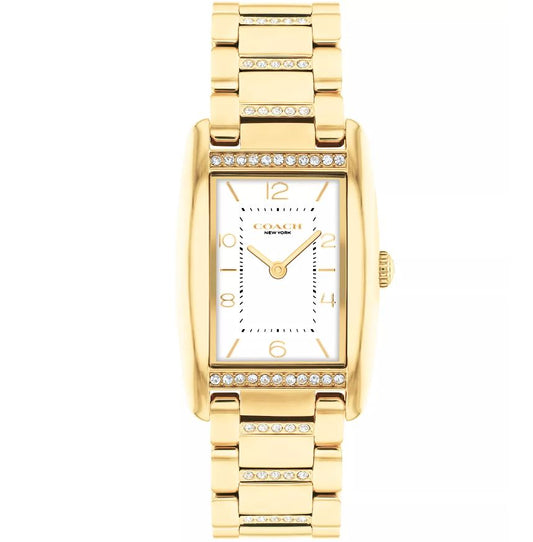 COACH Women's Reese Gold-Tone Stainless Steel Crystal Watch 24mm