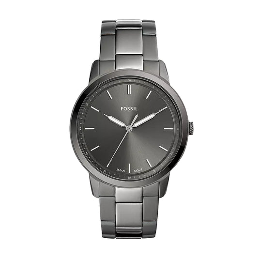Fossil Minimalist Men's 44mm Smoke Bracelet Watch - Gray Dial