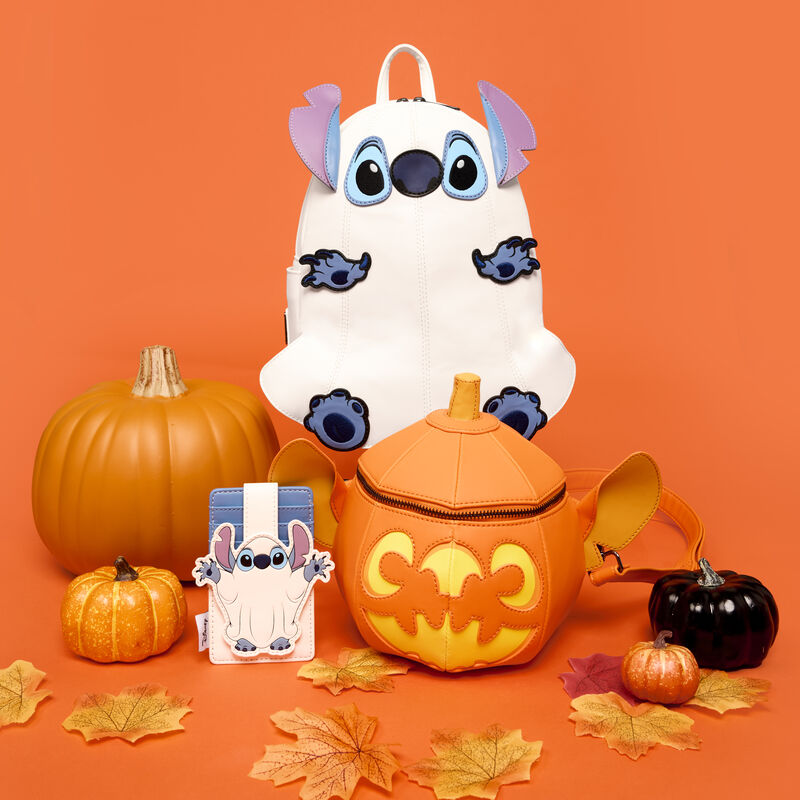 Loungefly - Disney - Stitch Pumpkin Head Figural Glow Crossbody Bag