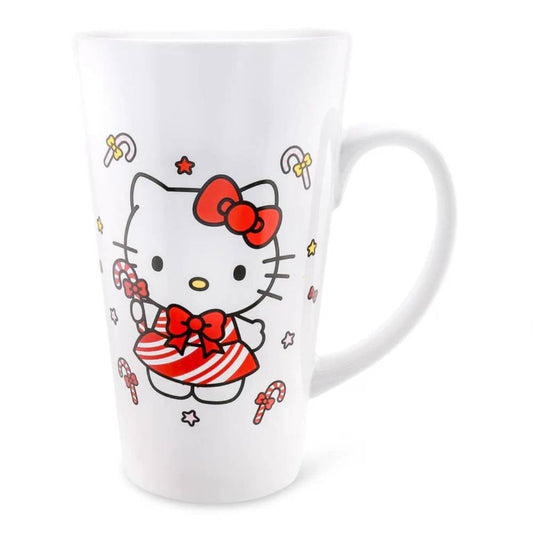 Sanrio Hello Kitty Candy Cane 16 oz Ceramic Mug - Red/White