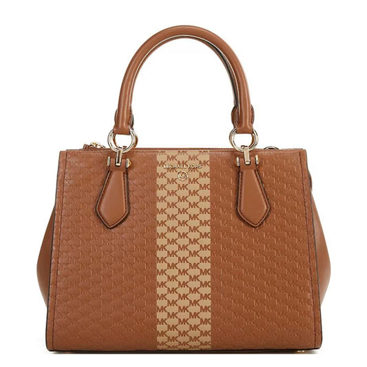 Michael Kors Marilyn Medium Satchel Handbag - Camel/Luggage