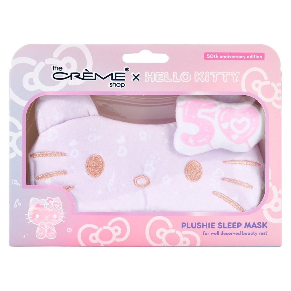 The Crème Shop x Hello Kitty 50th Year Anniversary Limited Edition Plushie Sleep Eye Mask - Purple