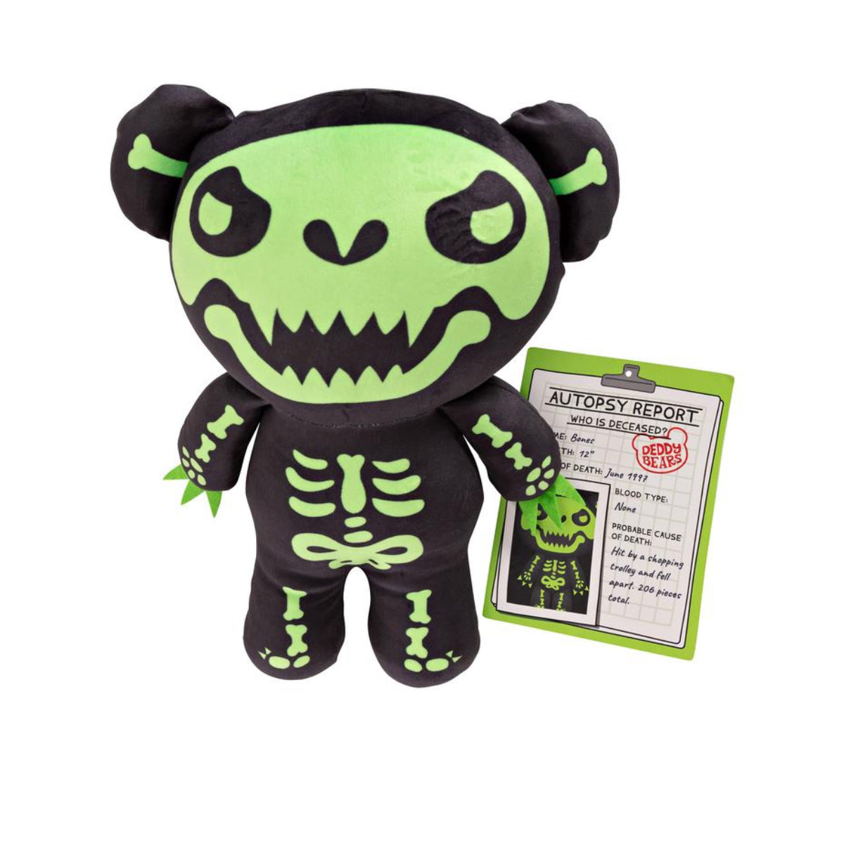 Deddy Bears 12" Plush Toy in Zippered Body Bag -Assortment