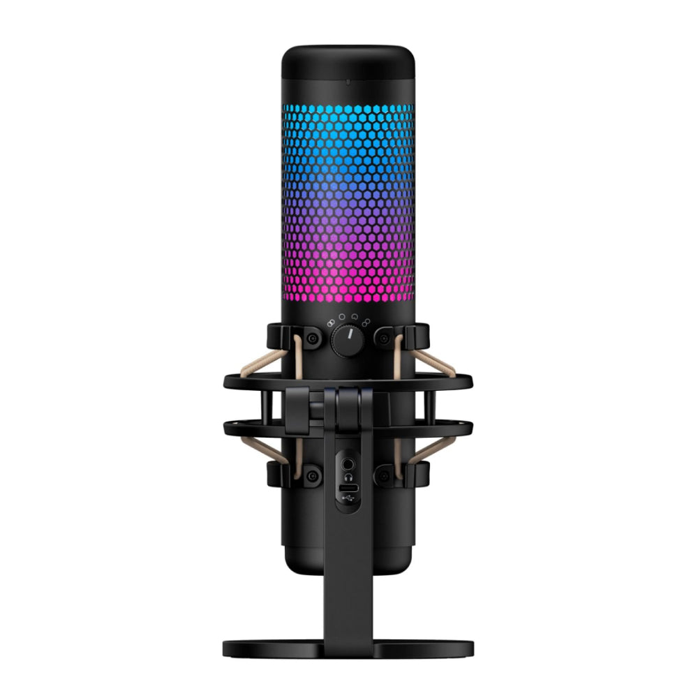 HyperX QuadCast USB Microphone with RGB LED, Black– Curacao