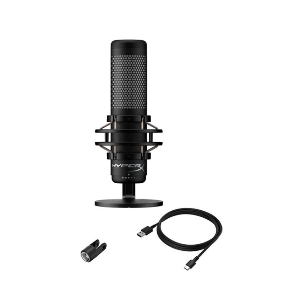 HyperX QuadCast S USB Electret Condenser Microphone - Black/Gray