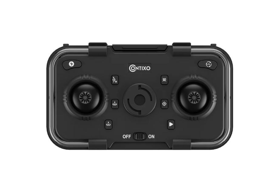 Dron GPS Contixo F19 con control remoto, color negro y plateado 