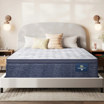 Serta Perfect Rest Emerald Vale 15" Firm Pillow Top Mattress - Blue/White