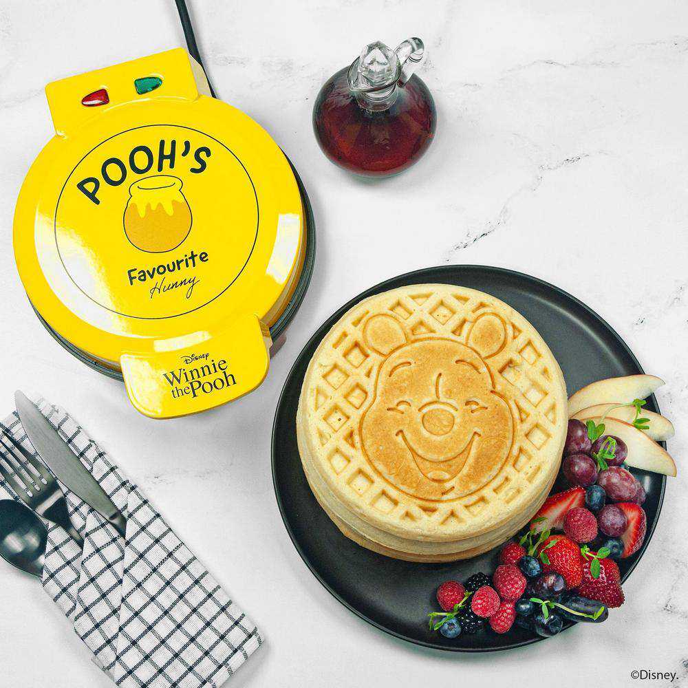 Uncanny Brands WM1/DIW/WP1 Disney Winnie the Pooh Waffle Maker - Yellow/Red
