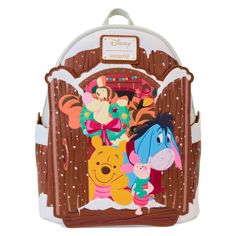 Loungefly Winnie The Pooh And Friends Christmas Greetings Light Up Mini Backpack - Multicolor