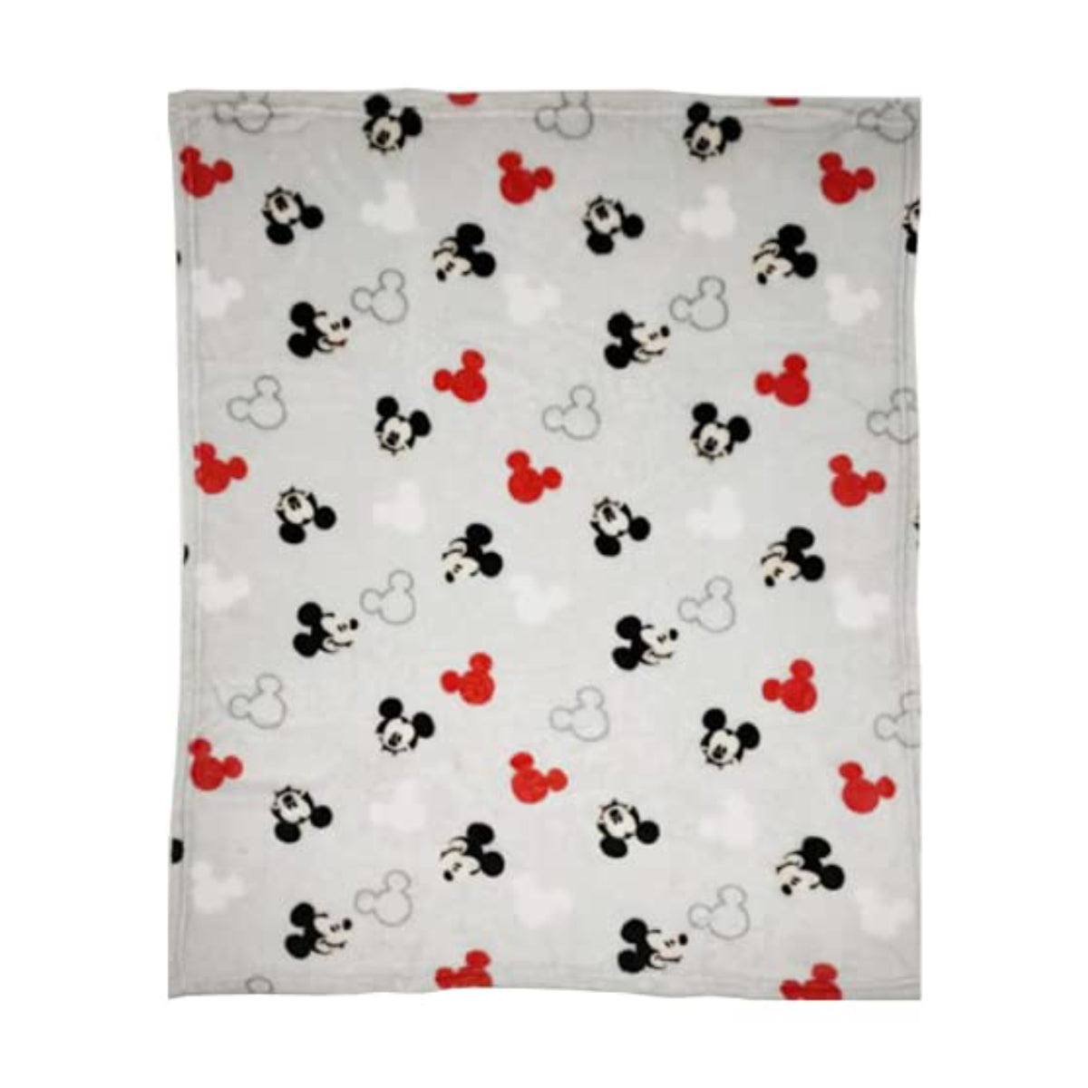 Disney 30" x 36" Mickey Mouse Throw Blanket with Tossed Face Print - Gray