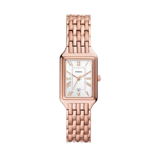 Fossil Raquel Women's 23mm  Rose Gold Bracelet Watch - White Dial