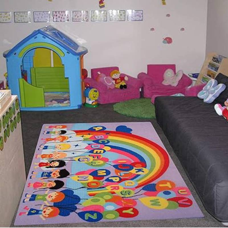 L.A Rugs Fun Time Educational Balloons Rectangular Area Rug