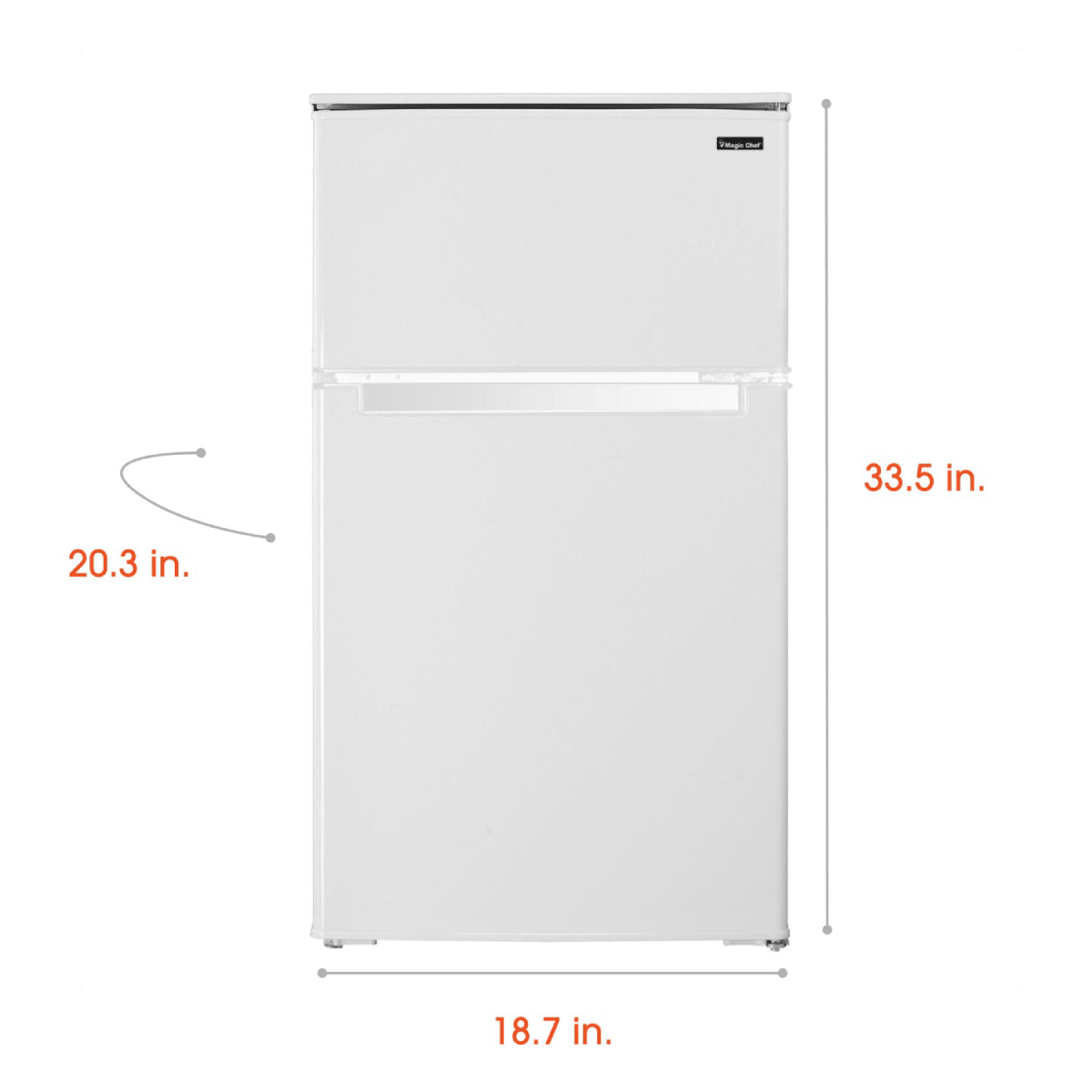Magic Chef HMDR310WE 3.1 cu. ft. Mini Fridge - White– Curacao