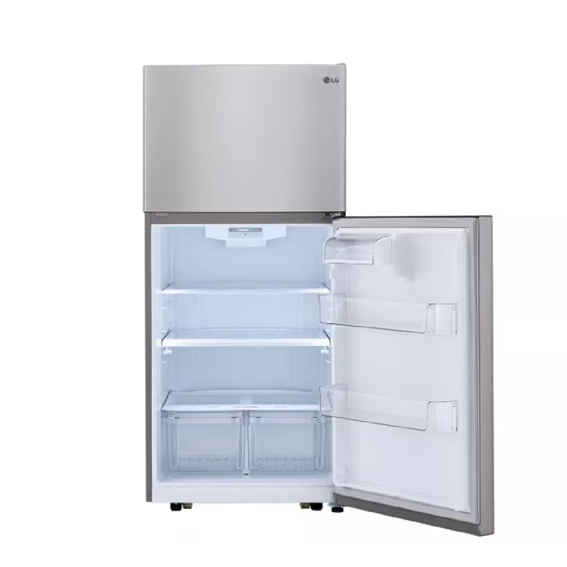 Refrigerador LG LTCS20030S de 30" y 20 pies cúbicos con congelador superior de acero inoxidable 