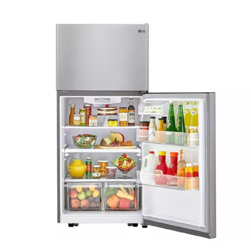 Refrigerador LG LTCS20030S de 30" y 20 pies cúbicos con congelador superior de acero inoxidable 