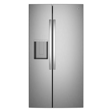 GE GSS28NYYFS 27.9 cu. ft. Side-By-Side Refrigerator with Extra Tall Dispenser - Silver