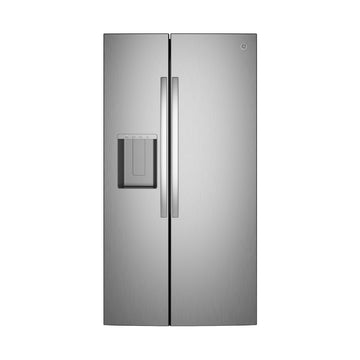 GE GSS28PYYFS 27.7 cu. ft. Side-By-Side Refrigerator with LED Light Walls - Silver