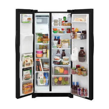 Frigidaire FRSS2323AB 22 cu. ft. Side-by-Side Refrigerator with EvenTemp Cooling System - Black