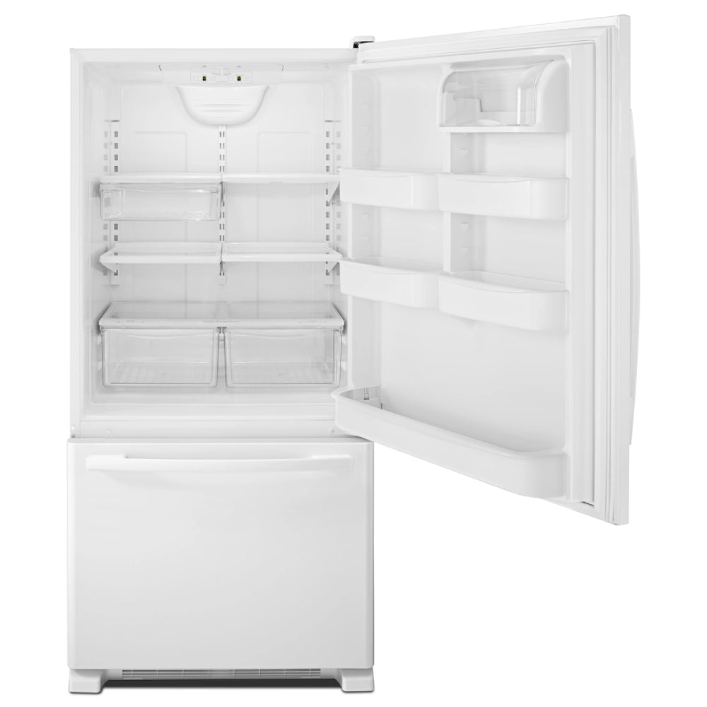 Amana 22 cu. ft. Bottom-Freezer Refrigerator with Spillsaver Glass Shelves