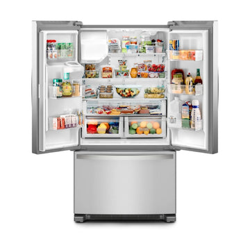 Whirlpool WRFF3436RZ 25 cu. ft. French Door Bottom Mount Refrigerator with Auto Icemaker - Silver
