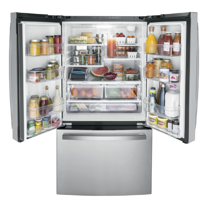 GE GNE27JYMFS 27 cu.ft French Door Refrigerator - Silver