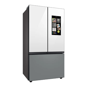 Samsung Bespoke RF24BB69006M 24 cu. ft. Counter-Depth French-Door Smart Refrigerator - White/Gray