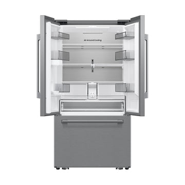 Samsung Bespoke Ai 29.5 cu.ft French Door Refrigerator with In-Door Tall Dispenser - Silver