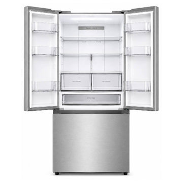 Appliance Basics BCD640WZ 22.5 cu. ft. French Door Refrigerator with Internal Auto Ice Maker - Silver