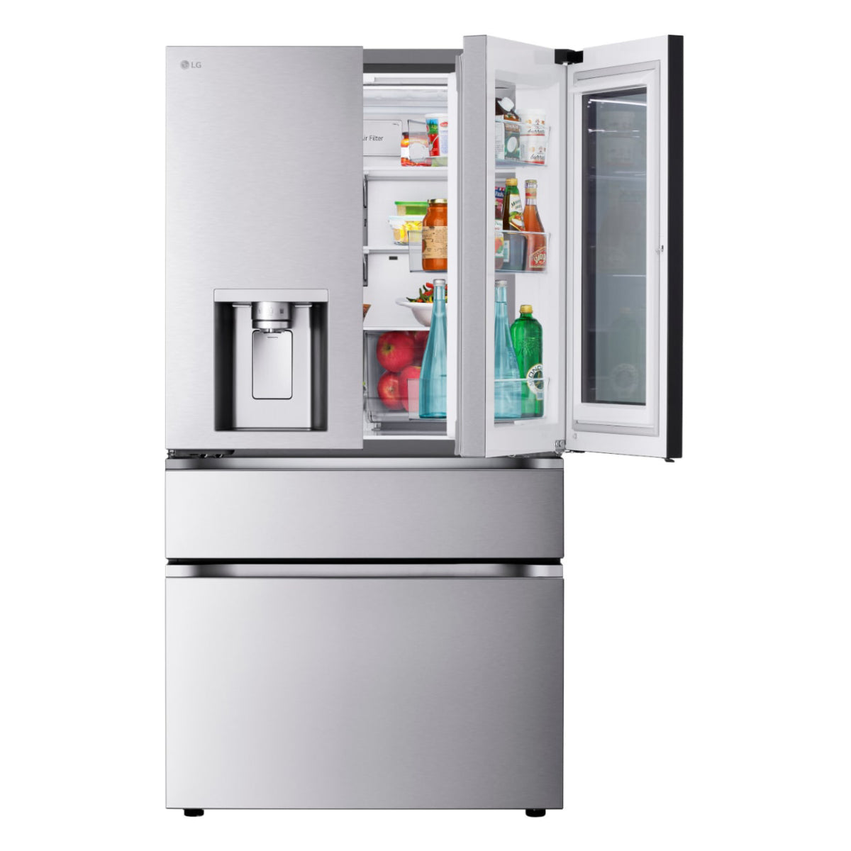 LG LF29S8365S 29 cu. ft. Smart InstaView Standard-Depth MAX French Door Refrigerator - Silver