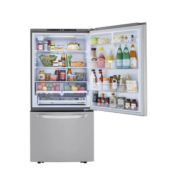 LG LRDCS2603S 26 Cu. Ft. Bottom-Freezer Refrigerator - Silver