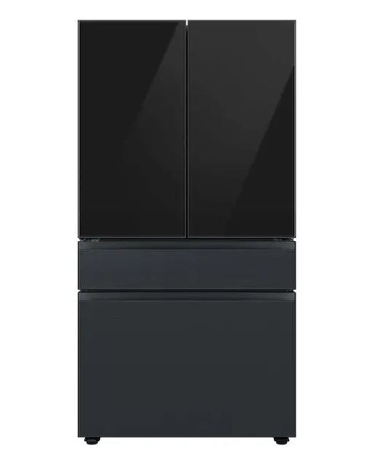 Samsung - Bespoke 4-Door French Door Refrigerator Panel in Charcoal Glass - Top Panel