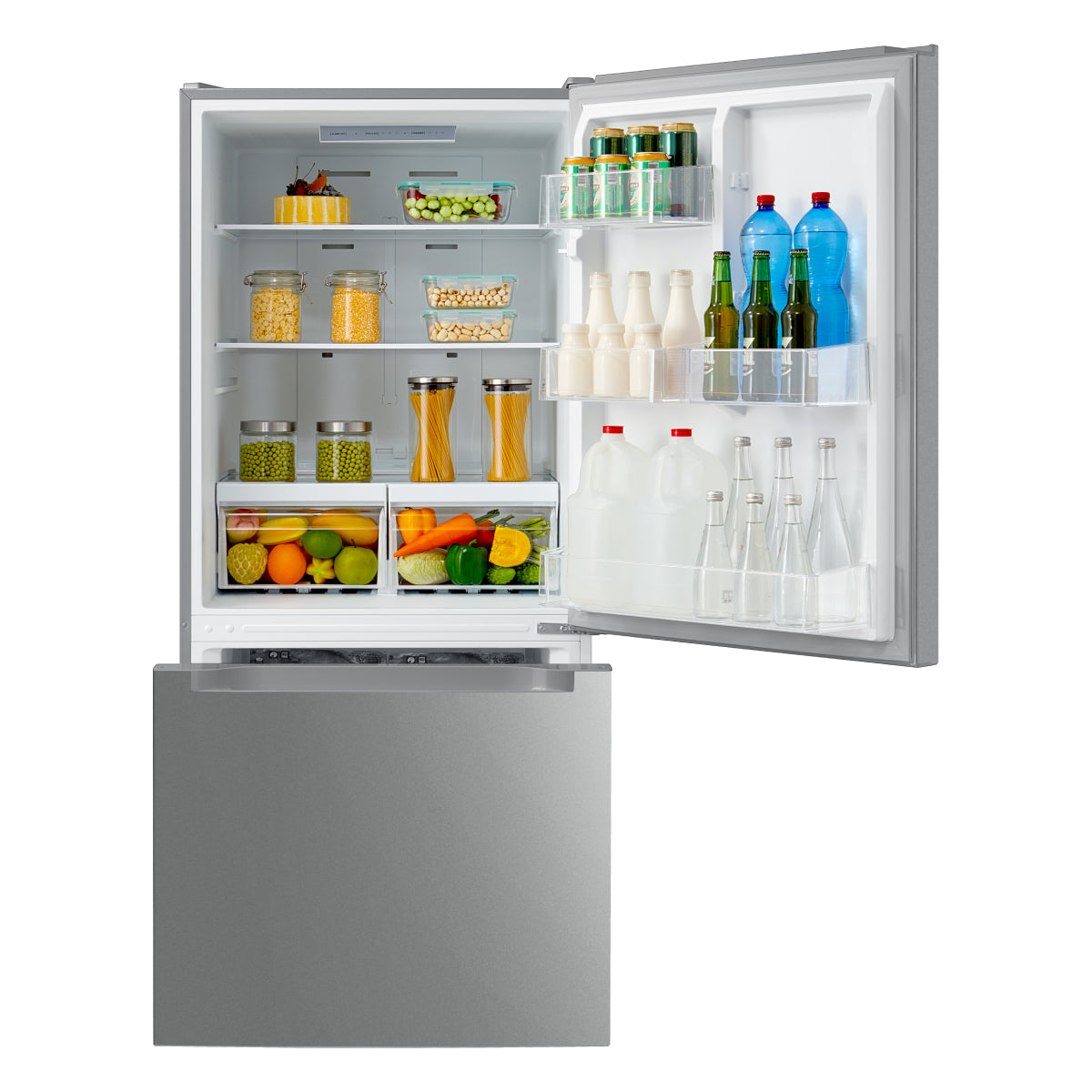 Paquete: refrigerador Best Home HD676REWNSS de 18,7 pies cúbicos con congelador inferior + sistema de filtrado de agua debajo del fregadero Toscana TJ/TD99C