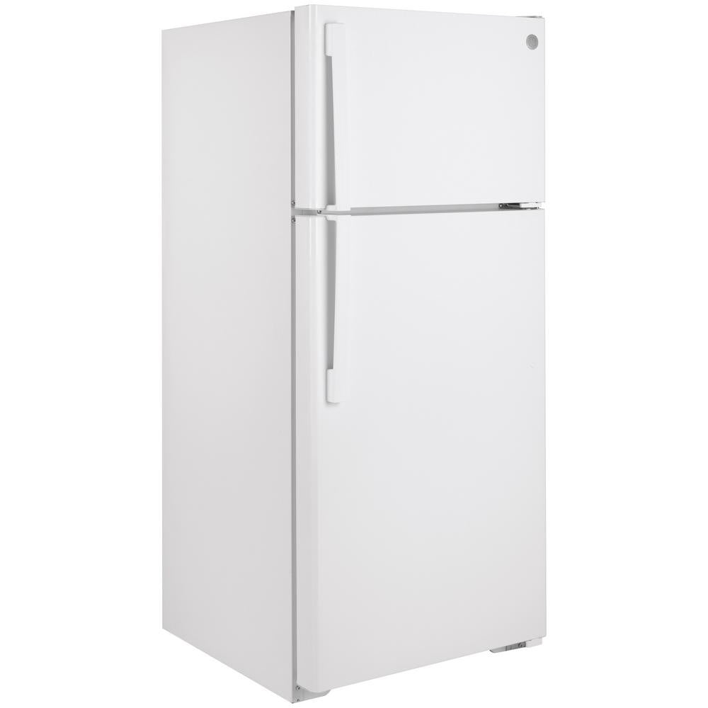 Refrigerador GE GTS17DTNRWW de 16,6 pies cúbicos con congelador superior, color blanco 