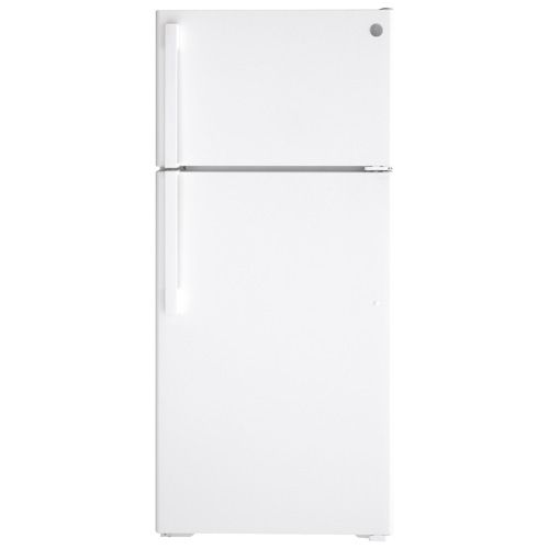 Refrigerador GE GTS17DTNRWW de 16,6 pies cúbicos con congelador superior, color blanco 