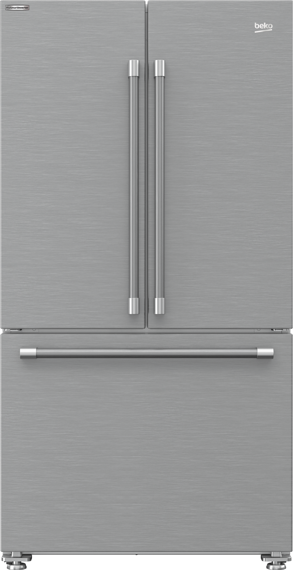 Beko BFFD3624XSS 19.9 cu.ft. French Three-Door with Counter Depth Refrigerator - Silver