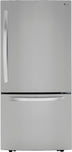 LG LRDCS2603S 26 Cu. Ft. Bottom-Freezer Refrigerator with Ice Maker - Stainless Steel - Curacao