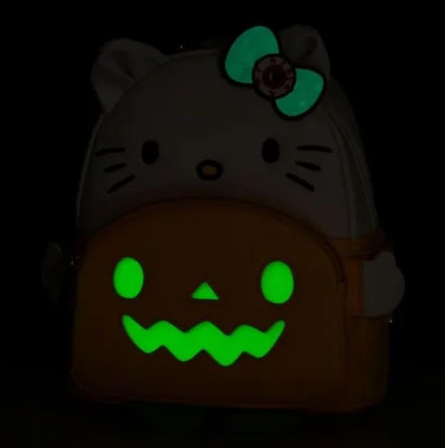 Loungefly Sanrio Hello Kitty Holding Pumpkin Glow Cosplay Mini Backpack