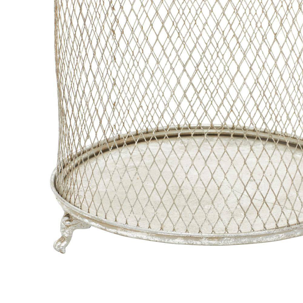 UMA Enterprises Contemporary 12" Metal Bird Candle Lantern (Set Of 2) - Silver