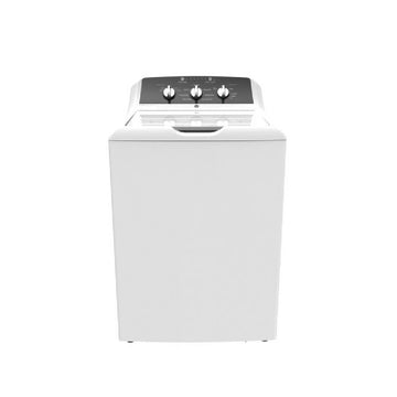 Lavadora de carga superior GE GTW525ACPWB de 4,2 pies cúbicos con canasta de acero inoxidable, color blanco