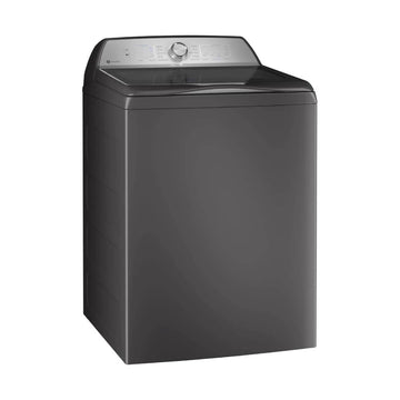 Lavadora de carga superior inteligente de alta eficiencia GE Profile de 4,9 pies cúbicos con tecnología de lavado más inteligente, alcance más fácil y tecnología Microban - Gris diamante