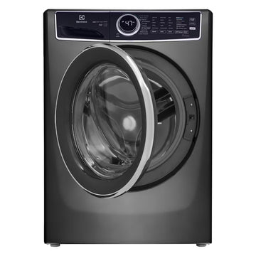 Lavadora de carga frontal apilable Electrolux ELFW7537AT de 4,5 pies cúbicos con sistema de lavado a vapor y LuxCare Plus - Titanio 
