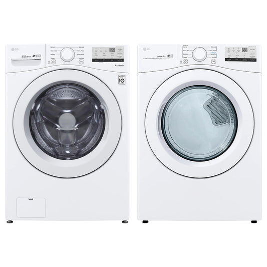 Bundle: LG WM3400CW 4.5 cu. ft. Front-Loading Washer + LG DLG3401W 7.4 cu. ft. Gas Dryer