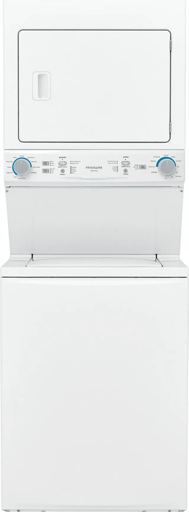 Lavadora/secadora a gas Frigidaire FLCG7522AW de 3,9 pies cúbicos, color blanco