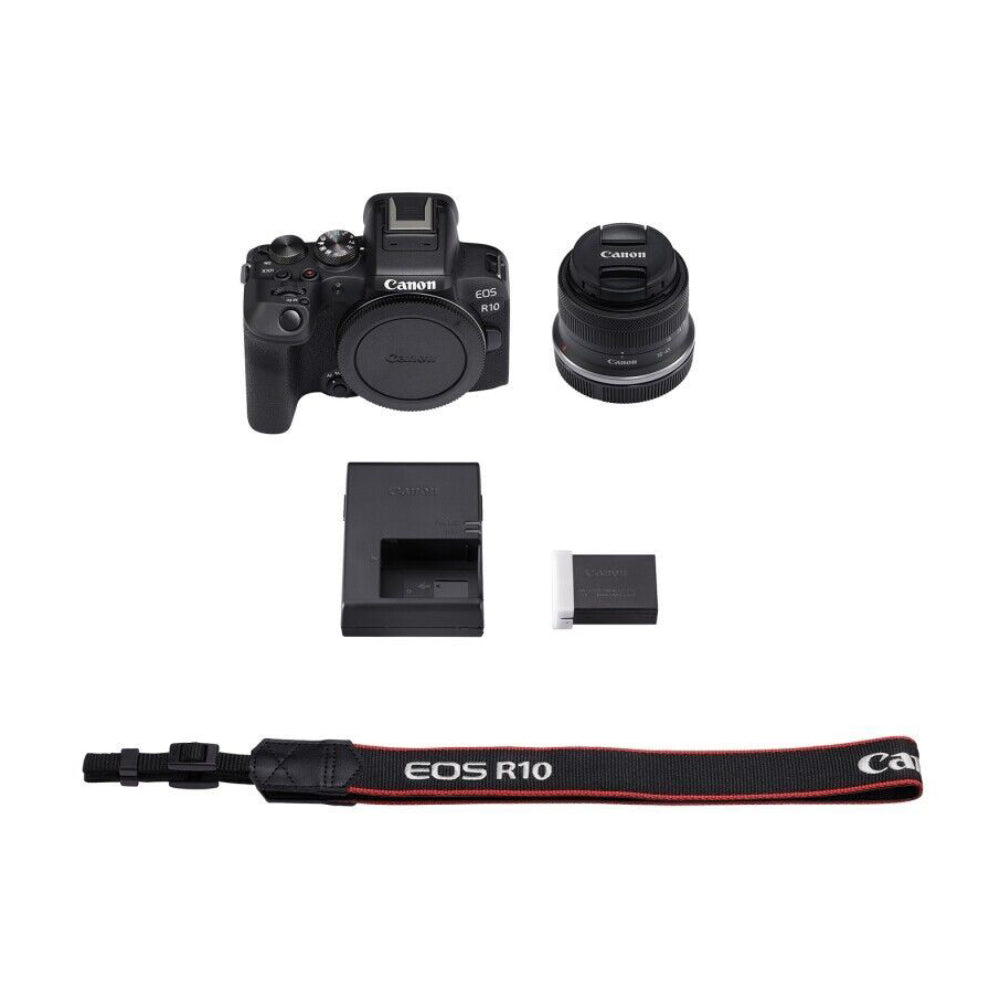 Canon - EOS R10 Mirrorless Camera with RF-S 18-45 f/4.5-6.3 IS STM Lens - Black